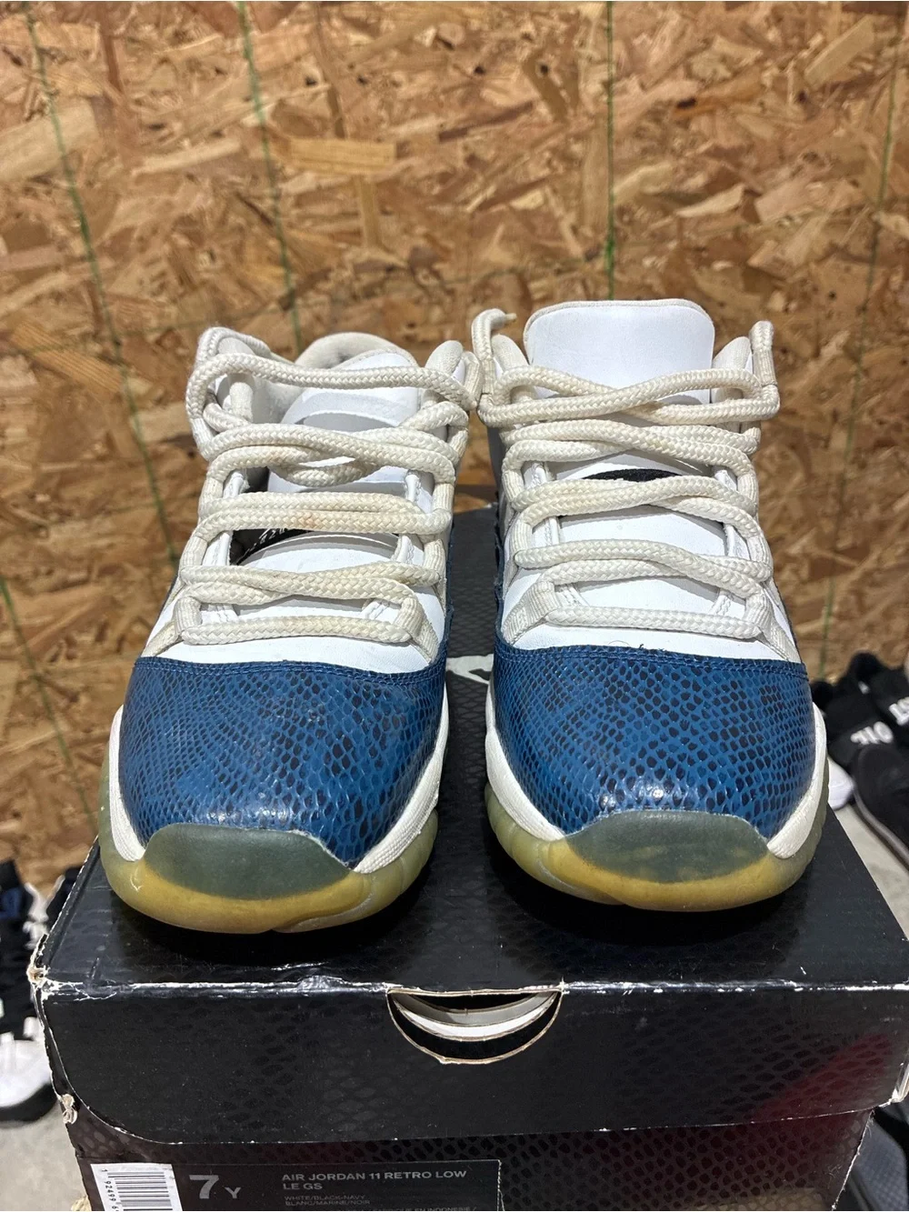 Jordan Low-Top Sneakers in White and Blue